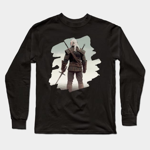 The Witcher Sumi-e Long Sleeve T-Shirt by Pixy Official